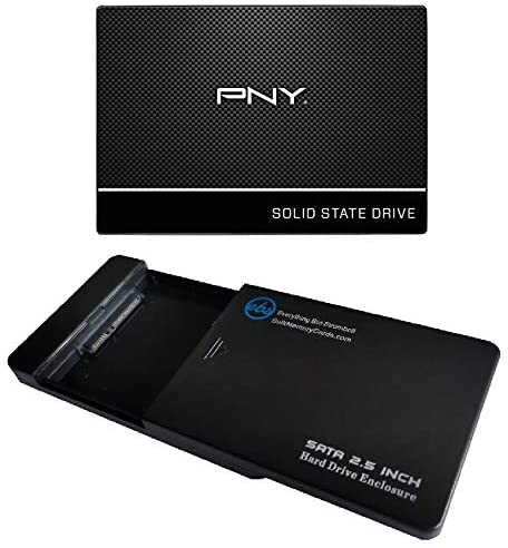 PNY SSD 240GB CS900 2.5″ Sata III Internal Solid State Drive SSD (SSD7CS900-240-RB) Bundle with (1) Everything But Stromboli SSD/HDD Enclosure USB 3.0