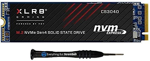 PNY XLR8 2TB Gen4 M.2 NVMe SSD Works with Playstation 5 – Internal Hard Drive (M280CS3040-2TB-RB) Bundle with 1 Everything But Stromboli Screwdriver