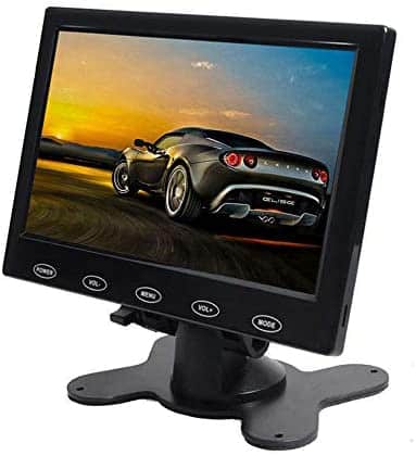 PONPY 7″ Ultra Thin 16:9 HD 800×480 Color TFT LCD Display Monitor Touch Button Monitor Screen with AV HDMI VGA Video Input