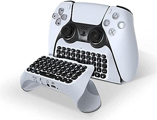 PS5 Controller Keyboard, Portable Rechargeable Wireless Controller Keyboard with Built-in Speaker and 100 Hours Long Battery Working Life, Chatting and Listening Without Headset