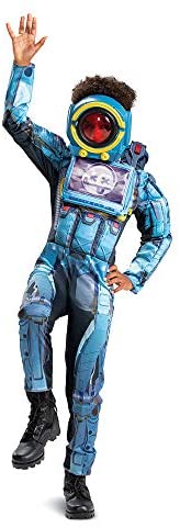 Pathfinder Costume for Kids, Official Deluxe Apex Legends Costume Jumpsuit with Mask and Armor