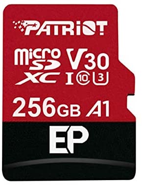 Patriot 256GB A1 / V30 Micro SD Card for Android Phones and Tablets, 4K Video Recording – PEF256GEP31MCX