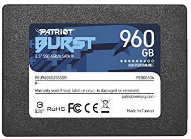 Patriot Burst SSD 960GB SATA III Internal Solid State Drive 2.5″ – PBU960GS25SSDR