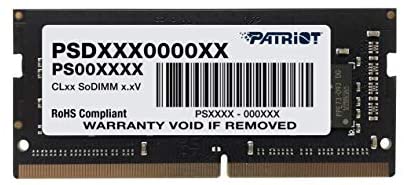 Patriot Memory Signature Line DDR4 8GB (1x8GB) SODIMM Frequency: 2400MHz (PC4-19200) 1. 2 Volt – PSD48G240081S