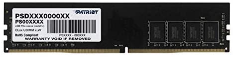 Patriot Memory Signature Line DDR4 8GB (1x8GB) UDIMM Frequency: 2400MHz (PC4-19200) 1. 2 Volt – PSD48G240081