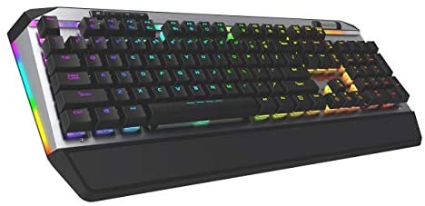 Patriot Viper Gaming V765 Mechanical RGB Illuminated Gaming Keyboard w/Media Controls – Kailh Box Switches, 104-Standard Keys, Removable Magnetic Palm Rest