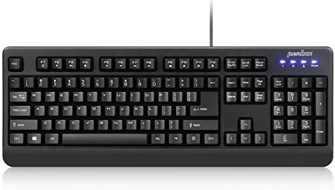 Perixx PERIBOARD-517 Wired Washable USB Keyboard, Certified with IP 65 Level, Black, US English Layout