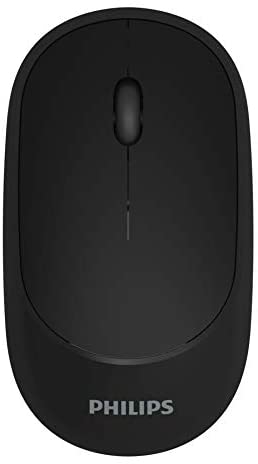 Philips Wireless Mouse for Laptop, PC or Office | Ambidextrous & Natural Grip | Quiet & Slim Design W/High-Performance Optical Sensor & Portable Optimized Nano Receiver (SPK7314)