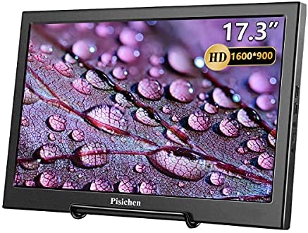 Pisichen 17.3 inch Gaming Monitor, Full HD 1600×900 Portable PC Monitor with USB HDMI Input, Compatible with Laptop,PC,PS4, PS3, Xbox Ones,Raspberry Pi