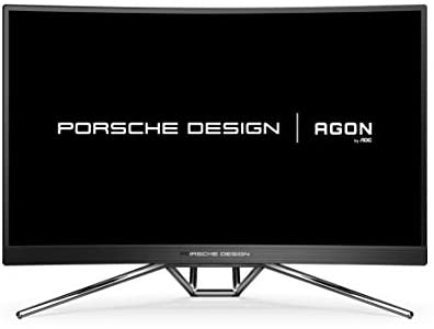 Porsche Design Agon PD27 27″ Gaming Monitor, 1000R Curved QHD (2560×1440), 240Hz 0.5ms, DisplayHDR 400, Light FX, Quick Switch Keypad, Low Input Lag, Height-Adjust, 4Yr Re-Spawned, Black