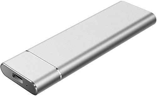 Portable 1TB 2TB External Hard Drive -USB 3.1 Type C Ultra Slim Hard Drive External Storage Compatible for Mac, PC, Laptop (2TB-Silver)