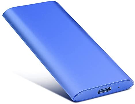 Portable External Hard Drive Super Fast Type-C/USB3.1 Hard Drive Portable HDD Compatible with PC Laptop Desktop Mac(H,Blue,2TB)