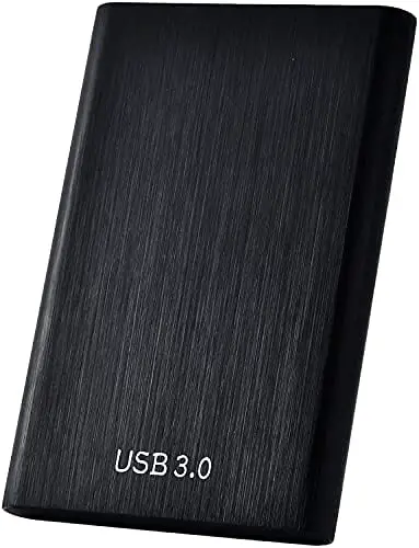 Portable Hard Drive External 1TB 2TB Ultra Slim External USB 3.0 Hard Drive for Mac, PC, Laptop 2TB-Black (2TB-YOP-A2)