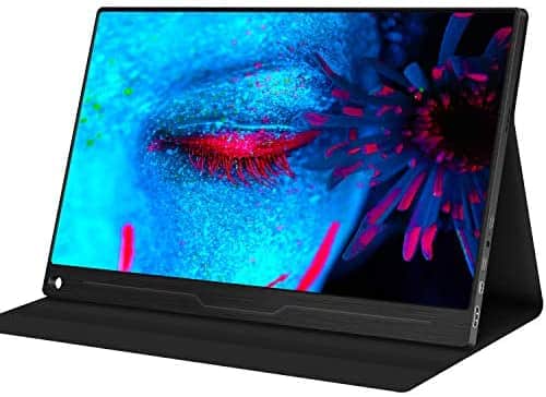 Portable Monitor – 12.5 Inch 2K QHD IPS HDR FreeSync USB-C Monitor with Dual Type-C Mini HDMI Speaker for Xbox PS4 Switch Laptop PC Phone Mac Surface Nintendo, with Smart Case VESA Mount (Black)
