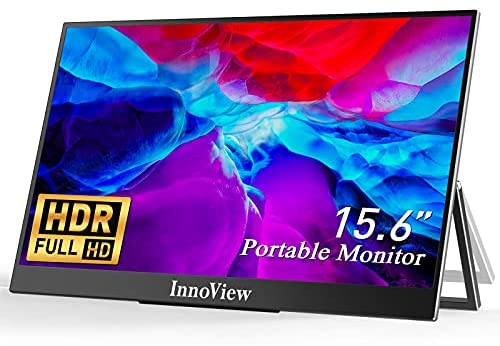 Portable Monitor, InnoView Ultra Slim Portable Monitor for Laptop HDMI USB C, 15.6” FHD 1080P HDR IPS Screen 178°Full View, Dual Spearker for MacBook/iPhone/Android Xbox Switch PS5 Raspberry Pi