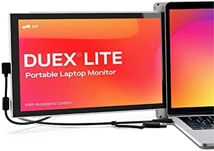 Portable Monitor -Mobile Pixels Duex Lite Laptop Monitor with 12.5″ Full HD 1920x1080p IPS Display,USBC Monitor Extender,Plug and Play,Any Laptops Compatible (White)
