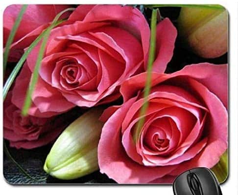 (Precision Seamed) Mouse mat Gaming Mouse pad Roses Mouse Pad, Mousepad (Rose Mouse Pad)