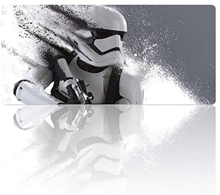 Professional Gaming Mouse Pad Stormtrooper,Mousepad with Non-Slip Rubber Base & Stitched Anti-Fray Edges,Waterproof Mouse Mat,Large Laptop Desk Pad,Computer Keyboard and Mice Combo Pads 23.6X11.8