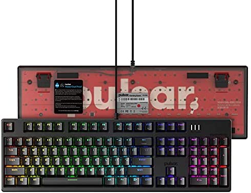 Pulsar Gaming Gears – PK100 Nova Optical PRO Esports Level Hot Swappable Super Fast Optical Mechanical Gaming Keyboard – 0.1ms Lag Free Waterproof RGB Backlit USB 104 Keys (Red Optical Switch Linear)