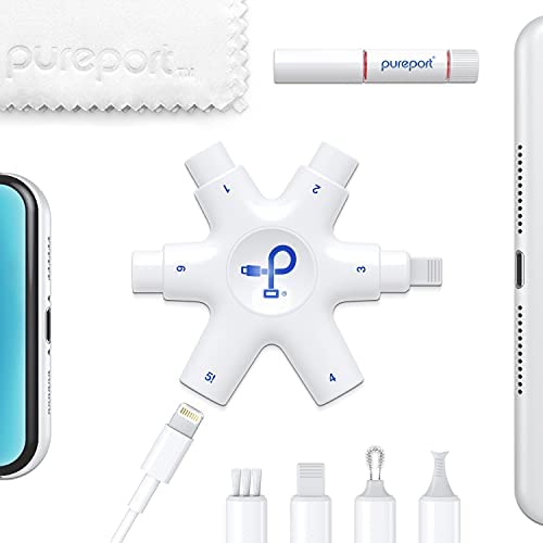 PurePort Multi-Tool Kit – Clean & Repair iPhone and iPad Ports, Cables and Connectors. Remove Lint, Dust, Dirt Safely and Easily. Fix Unreliable Charging and Bad Connections
