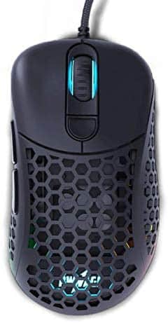 Pwnage Ultra Custom Ergo: Ultralight Ergonomic Gaming Mouse – Flawless Pro Grade 3389 Optical Sensor- Flexible Paracord Cable – 100% PTFE Skates – Custom Weight as Low as 58 Grams