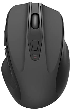 QIJIAYI Computer Wireless Mouse, 2.4G Noiseless Portable USB Mouse Ergonomic Mouse- Fit Your Hand Nicely, 3 Adjustable DPI Levels, Designed for Notebook, PC, Laptop, Computer (Black)
