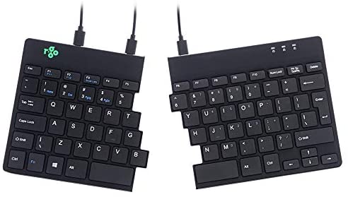 R-Go Split Ergonomic Keyboard, QWERTY (US), Black, Wired USB Keyboard (QWERTY (US) / Spilt, Wired/Windows, Linux)