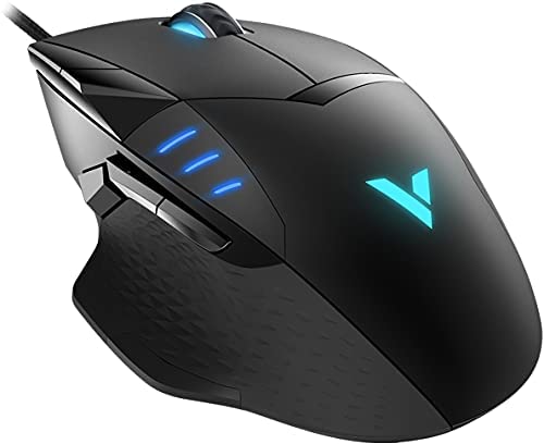 RAPOO VT300S Gaming Mouse Wired, Optical Gaming Mouse, Ergonomic Wired Mouse with LED Multi-Color Light, Adjustable DPI, 10 Programmable Buttons, On-Board Memory, for Windows Gaming PC/Laptop