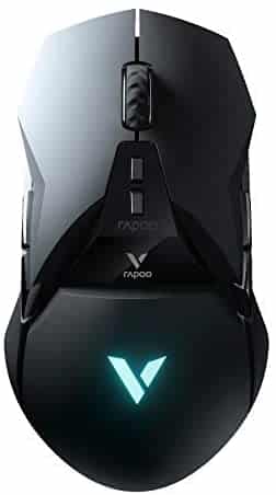 RAPOO VT950 Gaming Wired/Wireless Mouse, Tunable Weights and RGB Ergonomic Game Computer Mice, 16,000 DPI – Rapid Charging Battery – Programmable 11 Buttons