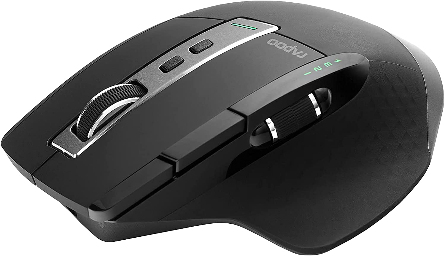 RAPOO Wireless Mouse, Multi-Device Bluetooth Mouse for Laptop, Cordless Mouse up to 3200 DPI, Rechargeable Ergonomic Mouse with Side Wheel, High Precision Laser Mouse for Computer MacBook Desktop