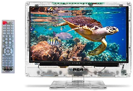 RCA 15” Clearview HDTV | Transparent LED HD Television, High Resolution Wide Screen Monitor w/HDMI, VGA, RF Antenna Jack Inputs. Including Full Function Remote.