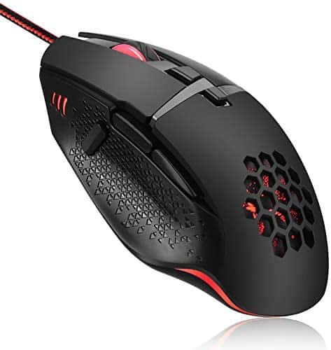 RGB Gaming Mouse Wired, USB Computer Mice with Backlit, Optical Mouse with 4 Adjustable DPI, Ergonomic Mouse Laptop PC Mice with 8 Programmable Buttons for Windows 7/8/10/XP Vista Linux Mac -Black