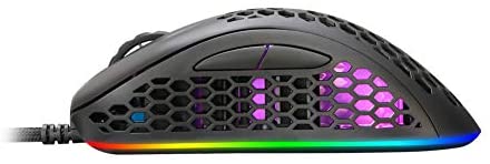 RGB Lightweight Gaming Mouse Honeycomb Gaming Mouse10000 Dpi 65g Ultra Lightweight Honeycomb Shell Ambidextrous Wired Gaming Mouse 7 Buttons Programmable Driver (Black)