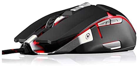 RIOTORO AUROX Gaming Mouse with RGB Multicolor Lighting, [Black] 8 Programmable Buttons, 10,000 DPI [MR-800XP]