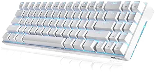 RK ROYAL KLUDGE RK71 Mechanical Keyboard 70% Compact Bluetooth Keyboard 71 Keys,Tenkeyless USB Wired/Wireless Portable Gaming/Office with Stand-Alone Arrow Keys for Windows MacOS(Brown Switch-White)