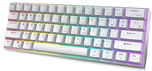 RK61 Pro 60% Mechanical Keyboard with CNC Aluminum Case, RGB Wireless/Wired Gaming Keyboard, Double Shot PBT Keycaps, Hot-Swappable Gateron Red Switch