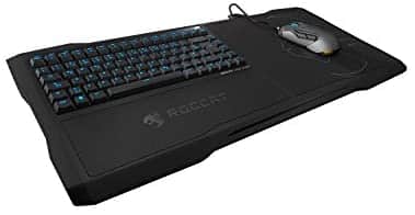 ROCCAT SOVA Gaming Lapboard USB Keyboard English Layout – for PC, Xbox One, PS4, LED Light (Blue), Membrane Keys, Built-in Mouse Pad, (Part# ROC-12-151)