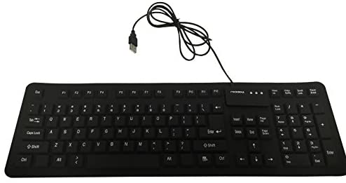 ROCKSOUL Flexible Keyboard Slim Water & Dust Proof (KB-101F106B), Black