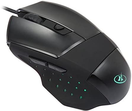 ROSEWILL LED Lighting Wired USB Gaming Mouse, Gaming Mice for Computer/PC/Laptop/Mac Book with 4000 DPI Optical Gaming Sensor and Ergonomic Design with 6 Buttons for Big Hand User(ION D10)