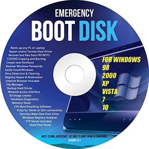Ralix Windows Emergency Boot Disk – For Windows 98, 2000, XP, Vista, 7, 10 PC Repair DVD All in One Tool (Latest Version)