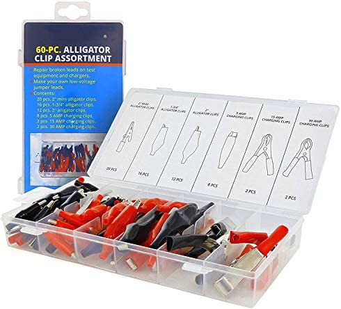 Ram Pro Alligator Clips Electrical Test Clamps Set Repair Broken Leads on Test Equipment and chargers Perfect for Home, Automotive Applications (60 pcs Per Pack)