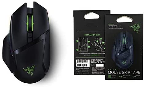 Razer Basilisk Ultimate Hyperspeed Wireless Gaming Mouse + Mouse Grip Tape Bundle