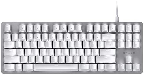 Razer BlackWidow Lite TKL Tenkeyless Mechanical Keyboard : Orange Key Switches – Tactile & Silent – White Individual Key Lighting – Compact Design – Detachable Cable – Mercury White, one Size