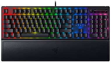 Razer BlackWidow V3 Mechanical Gaming Keyboard: Yellow Mechanical Switches – Linear & Silent – Chroma RGB Lighting – Compact Form Factor – Programmable Macro Functionality, Classic Black