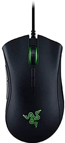 Razer DeathAdder Elite Gaming Mouse: 16,000 DPI Optical Sensor – Chroma RGB Lighting – 7 Programmable Buttons – Mechanical Switches – Rubber Side Grips – Matte Black
