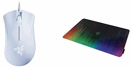 Razer DeathAdder Essential Gaming Mouse – White & Sphex V2 Gaming Mouse Pad: Ultra-Thin Form Factor – Optimized Gaming Surface – Polycarbonate Finish