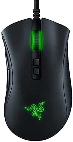 Razer DeathAdder V2 Gaming Mouse: 20K DPI Optical Sensor – Fastest Gaming Mouse Switch – Chroma RGB Lighting – 8 Programmable Buttons – Rubberized Side Grips – Classic Black