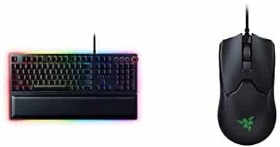 Razer Huntsman Elite Gaming Keyboard – Classic Black & Viper Ultralight Ambidextrous Wired Gaming Mouse: Fastest Mouse Switch in Gaming – 16,000 DPI Optical Sensor – Chroma RGB Lighting