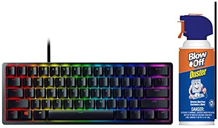 Razer Huntsman Mini Clicky Optical Switch Gaming Keyboard RGB Chroma Backlight (Renewed) with Compressed Air Bundle (Renewed) (2 Items)