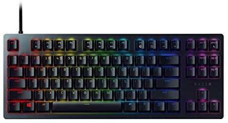 Razer Huntsman Tournament Edition TKL Tenkeyless Gaming Keyboard: Linear Optical Switches Instant Actuation – Customizable Chroma RGB Lighting, Programmable Macro Functionality – Matte Black (Renewed)